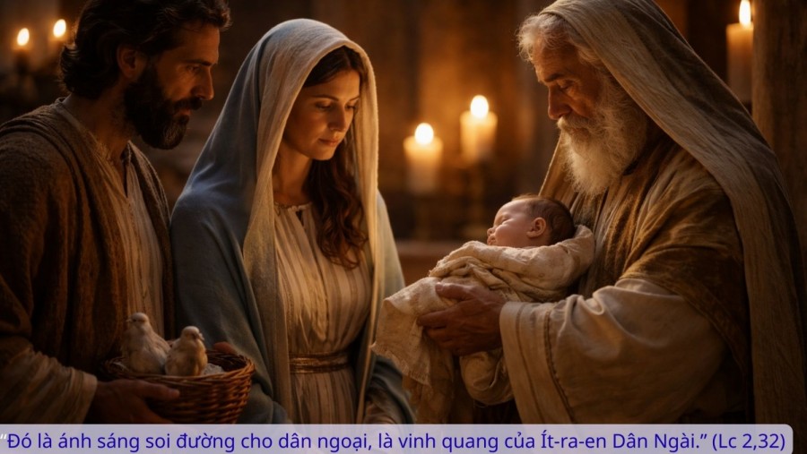 NGÀY 02 THÁNG 02: LỄ DÂNG CHÚA GIÊSU TRONG ĐỀN THÁNH (Lc2, 22- 32)