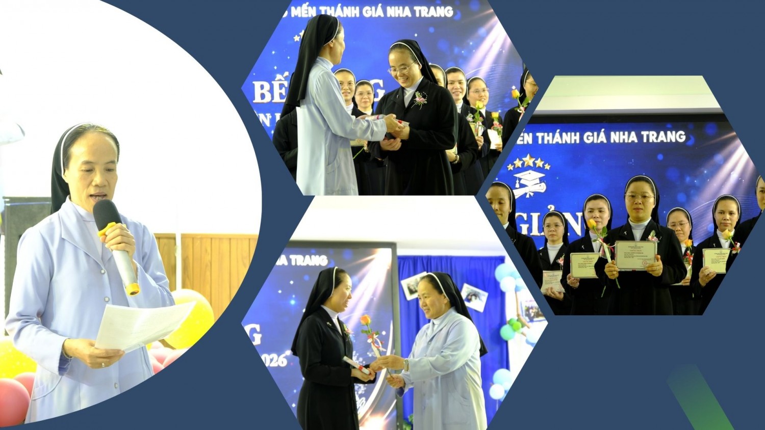 Chị Giám Sư xướng tên nhận bằng