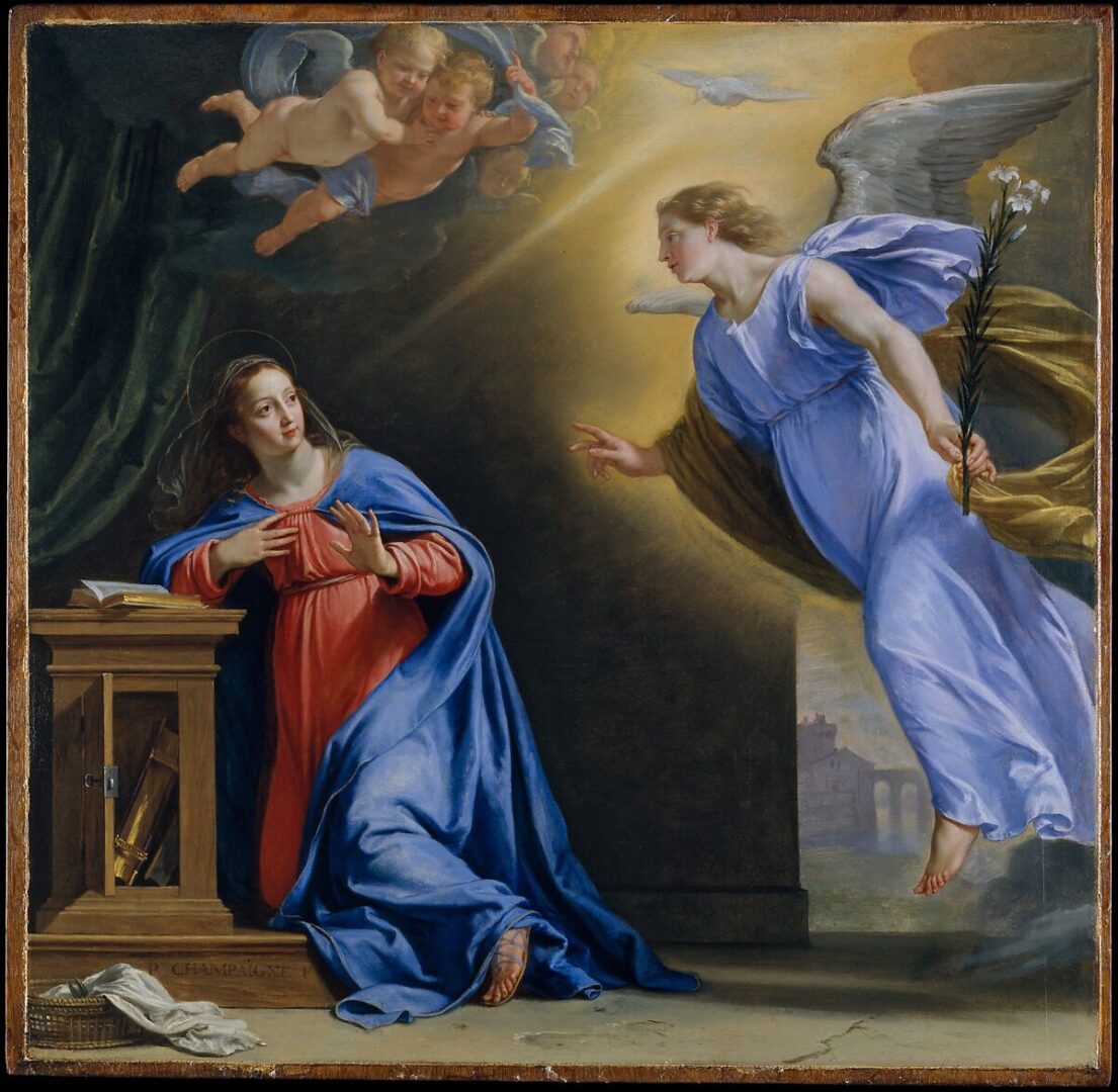 “The Annunciation” by Philippe de Champaigne (French, Brussels 1602–1674 Paris). Public Domain.