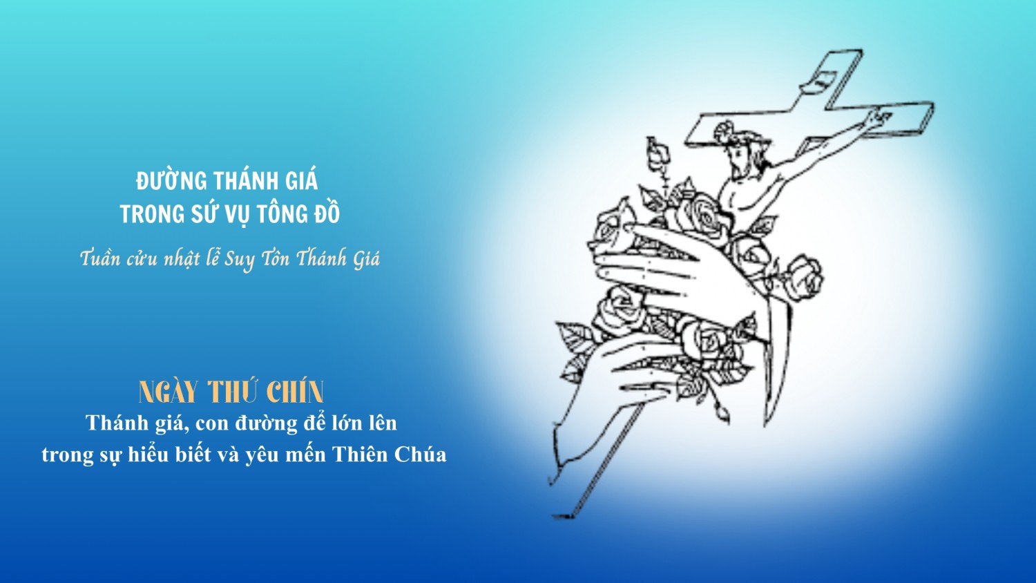 THÁNH GIÁ, CON ĐƯỜNG ĐỂ LỚN LÊN TRONG HIỂU BIẾT VÀ YÊU MẾN THIÊN CHÚA - TUẦN CỬU NHẬT LỄ SUY TÔN THÁNH GIÁ