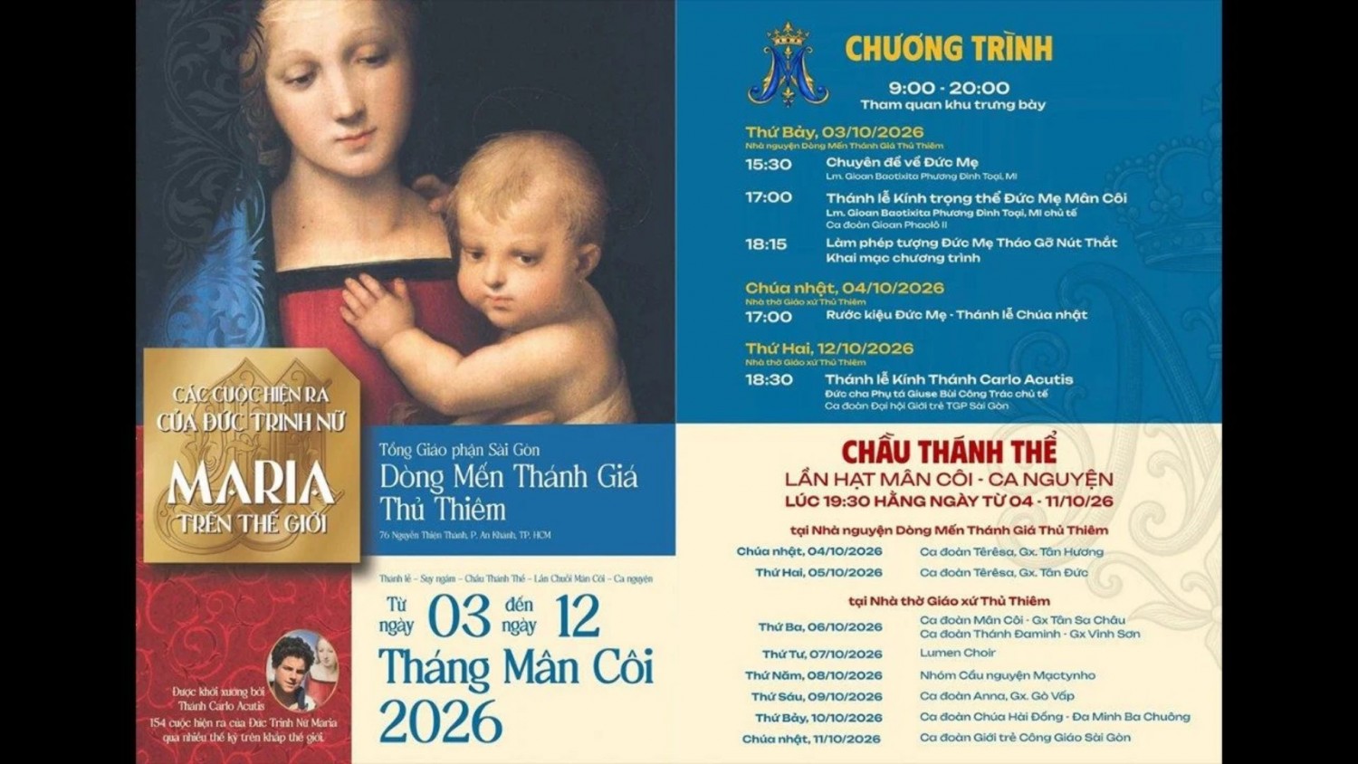 Chương trình “Các Cuộc Hiện Ra Của Đức Trinh Nữ Maria Trên Thế Giới”